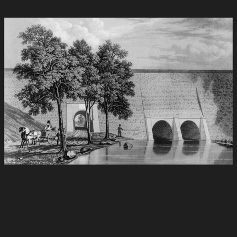 Old drawing of Croton Aquaduct