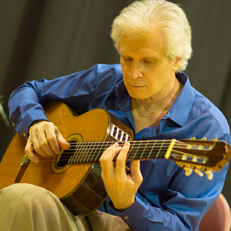 Richard Boukas playing a guitar