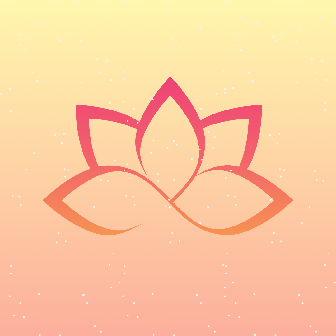 Flower outline on ombre background